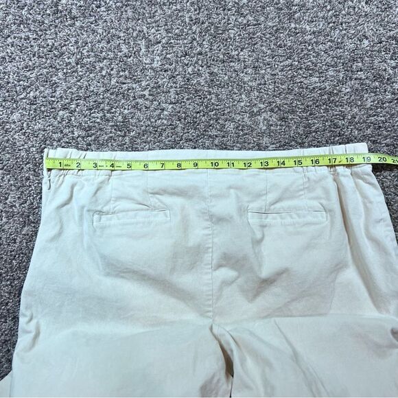 J Jill Pants Womens Cream Corduroy Stretch Waist Straight Leg Mid Rise Size 18 - Picture 7 of 8